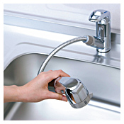 浄水ハンドシャワー付キッチンシンク