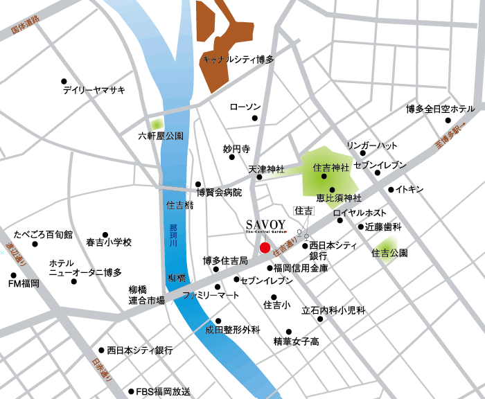 (地番)福岡県福岡市博多区住吉3丁目113番(住居表示)福岡県福岡市博多区住吉3丁目6番8